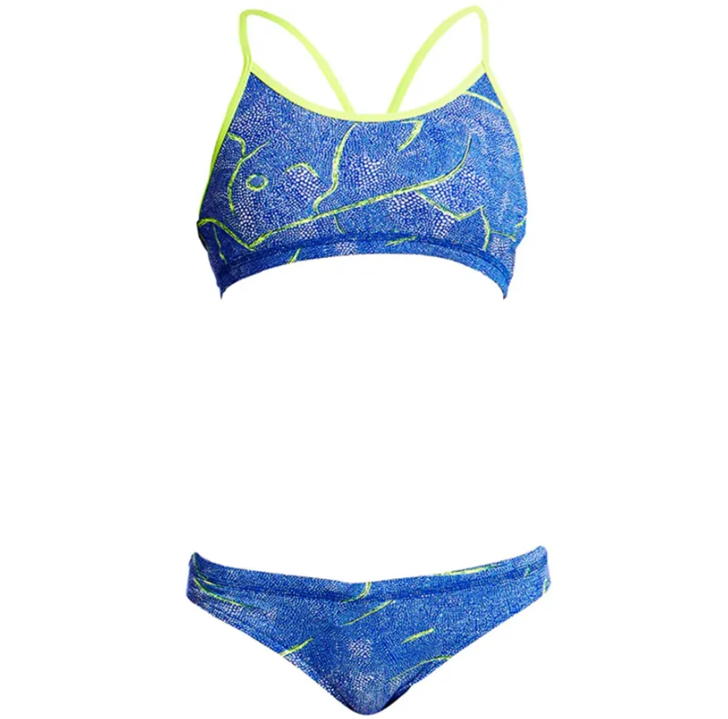 Funkita Girls Racerback Two Piece Sea Salt 8